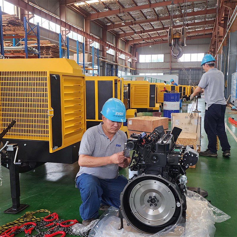 Compresor de aire de tornillo port&aacute;til di&eacute;sel